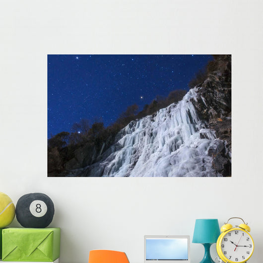 Stars Shine above Icefall Wall Decal