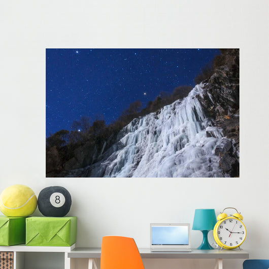 Stars Shine above Icefall Wall Decal