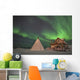 Northern Lights above Village Wall Decal Design 5