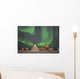 Northern Lights above Village Wall Decal Design 3