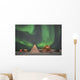 Northern Lights above Village Wall Decal Design 3