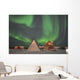 Northern Lights above Village Wall Decal Design 3