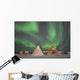 Northern Lights above Village Wall Decal Design 2