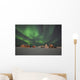 Northern Lights above Village Wall Decal Design 1