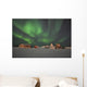 Northern Lights above Village Wall Decal Design 1