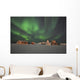 Northern Lights above Village Wall Decal Design 1