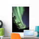 Aurora Borealis above Trees Wall Decal Design 1