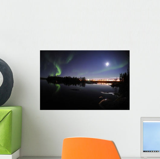 Aurora Borealis over Long Wall Decal Design 7