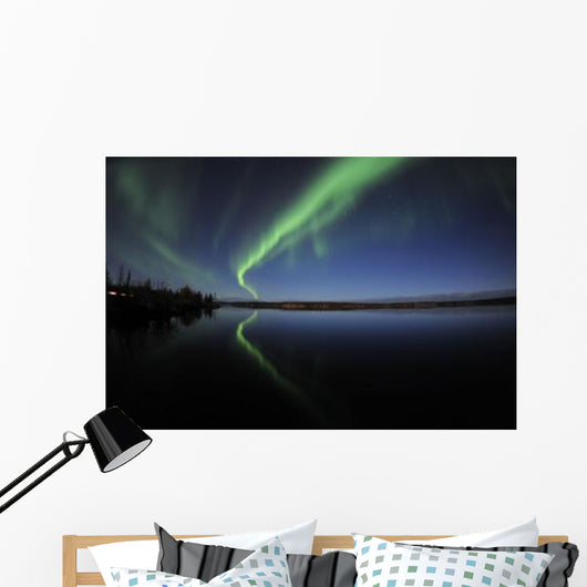 Aurora Borealis over Long Wall Decal Design 3