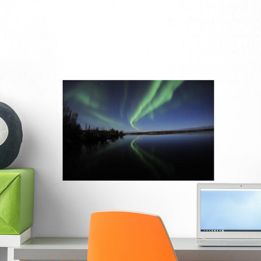 Aurora Borealis over Long Wall Decal Design 2