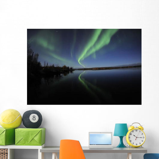 Aurora Borealis over Long Wall Decal Design 2