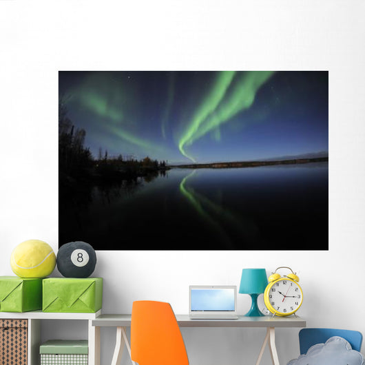 Aurora Borealis over Long Wall Decal Design 2
