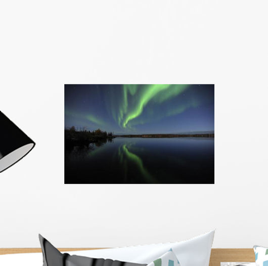 Aurora Borealis over Long Wall Decal Design 1