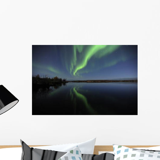 Aurora Borealis over Long Wall Decal Design 1