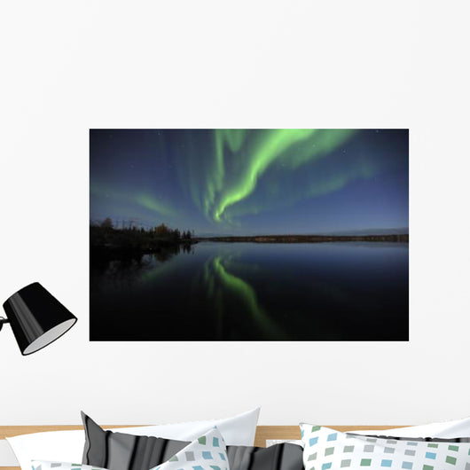 Aurora Borealis over Long Wall Decal Design 1