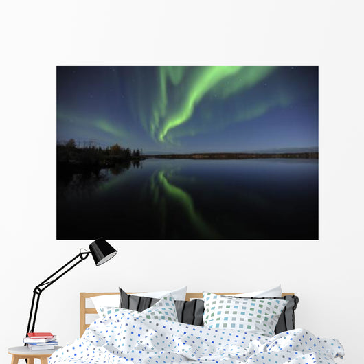 Aurora Borealis over Long Wall Decal Design 1