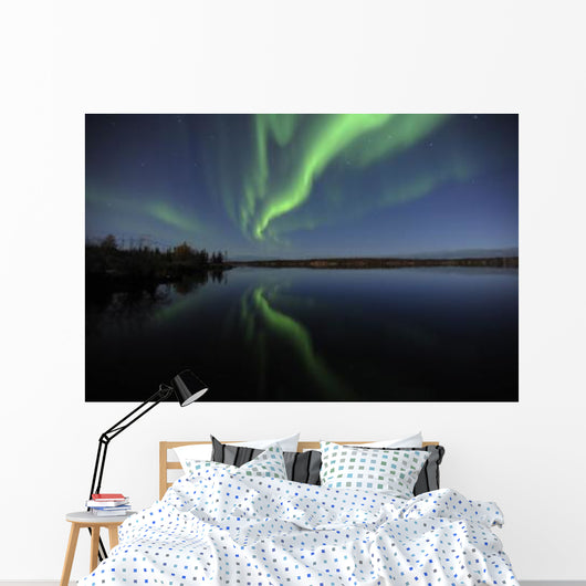 Aurora Borealis over Long Wall Decal Design 1
