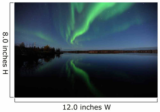 Aurora Borealis over Long Wall Decal Design 1