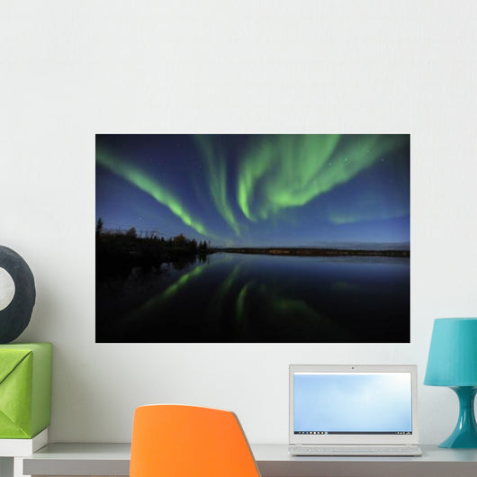 Aurora Borealis over Long Wall Decal Design 3