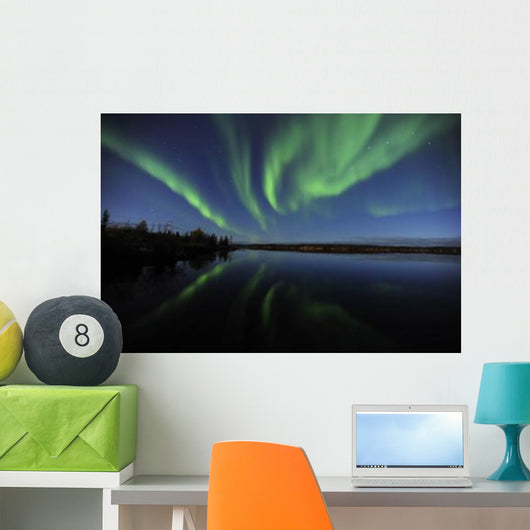 Aurora Borealis over Long Wall Decal Design 3