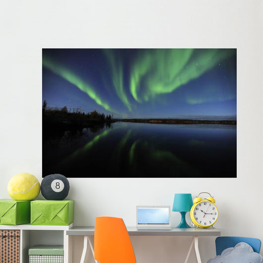 Aurora Borealis over Long Wall Decal Design 3