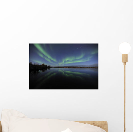 Aurora Borealis over Long Wall Decal Design 2