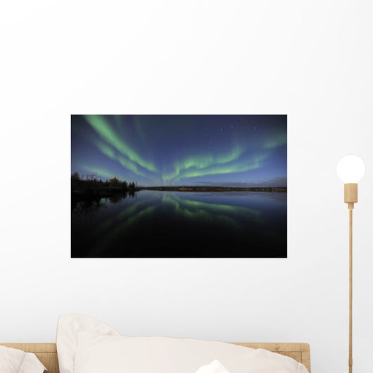 Aurora Borealis over Long Wall Decal Design 2
