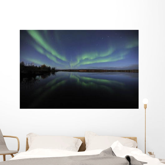 Aurora Borealis over Long Wall Decal Design 2