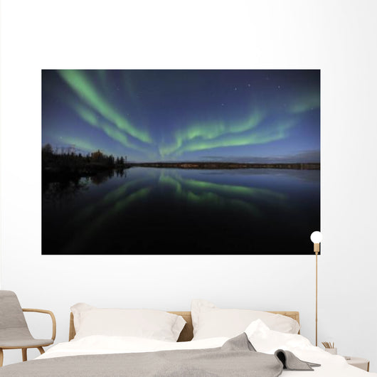 Aurora Borealis over Long Wall Decal Design 2
