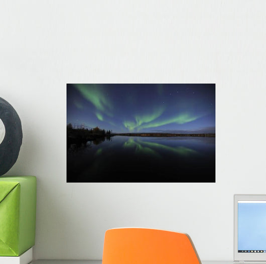 Aurora Borealis over Long Wall Decal Design 1