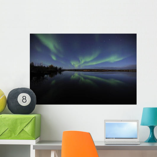 Aurora Borealis over Long Wall Decal Design 1