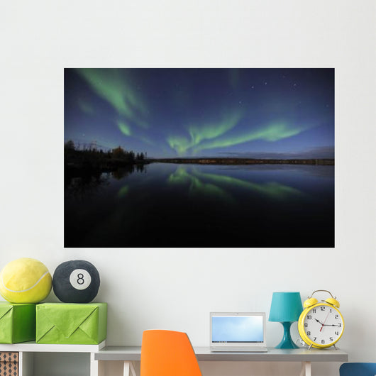 Aurora Borealis over Long Wall Decal Design 1