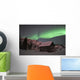 Aurora Borealis over Cabin Wall Decal Design 4