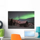 Aurora Borealis over Cabin Wall Decal Design 4