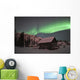 Aurora Borealis over Cabin Wall Decal Design 4