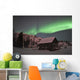 Aurora Borealis over Cabin Wall Decal Design 4