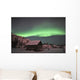 Aurora Borealis over Cabin Wall Decal Design 3