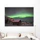 Aurora Borealis over Cabin Wall Decal Design 3