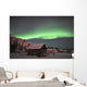 Aurora Borealis over Cabin Wall Decal Design 3