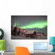 Aurora Borealis over Cabin Wall Decal Design 2