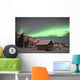 Aurora Borealis over Cabin Wall Decal Design 2