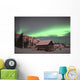 Aurora Borealis over Cabin Wall Decal Design 2