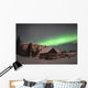 Aurora Borealis over Cabin Wall Decal Design 1