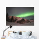 Aurora Borealis over Cabin Wall Decal Design 1