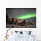 Aurora Borealis over Cabin Wall Decal Design 1