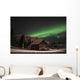 Aurora Borealis over Cabin Wall Decal