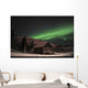 Aurora Borealis over Cabin Wall Decal