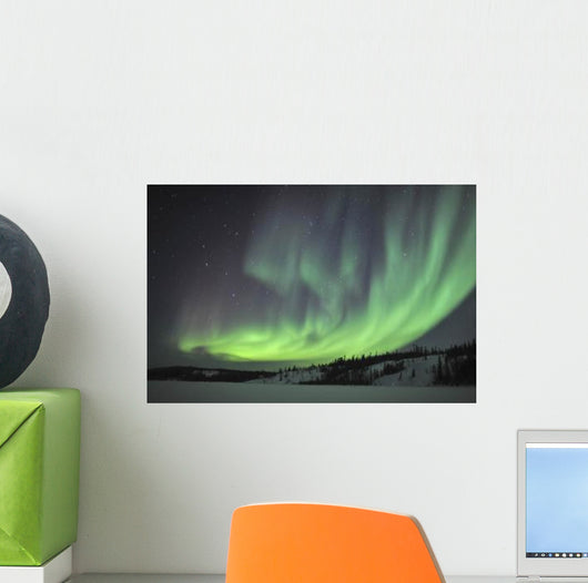 Aurora Borealis over Prosperous Wall Decal Design 3