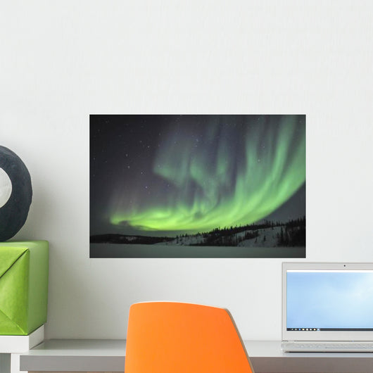 Aurora Borealis over Prosperous Wall Decal Design 3