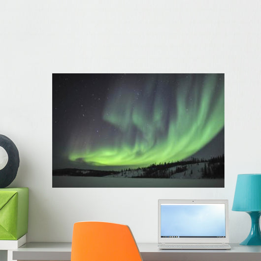 Aurora Borealis over Prosperous Wall Decal Design 3